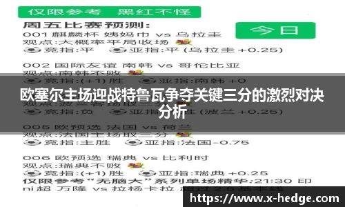欧塞尔主场迎战特鲁瓦争夺关键三分的激烈对决分析